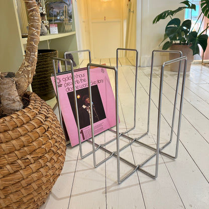 Chrome plated vinyl rack, 1980s