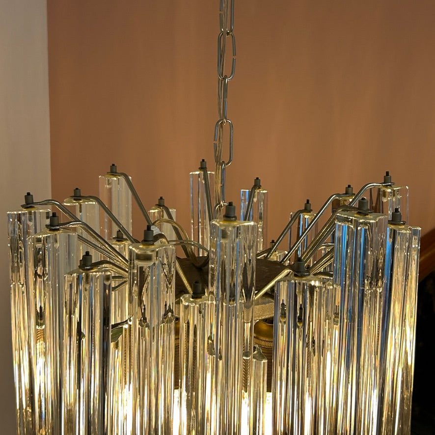 Kristallen hanglamp 1960 Venini Murano