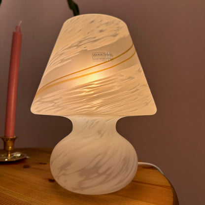 Small Murano mushroom lamp with swirl