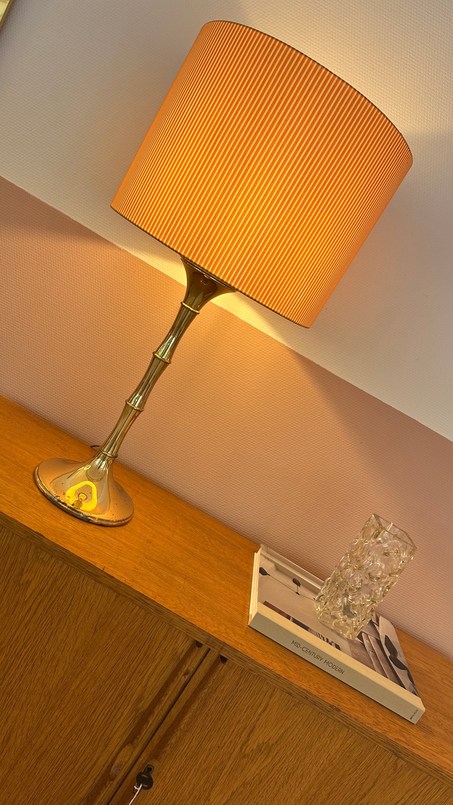 Ingo Maurer brass 'bamboo' table lamp