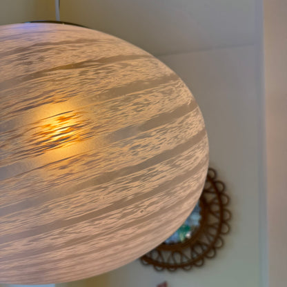 Italian pink Murano glass oval pendant Light, 1970s