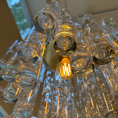 Doria Leuchten Murano Glass Tube Chandelier