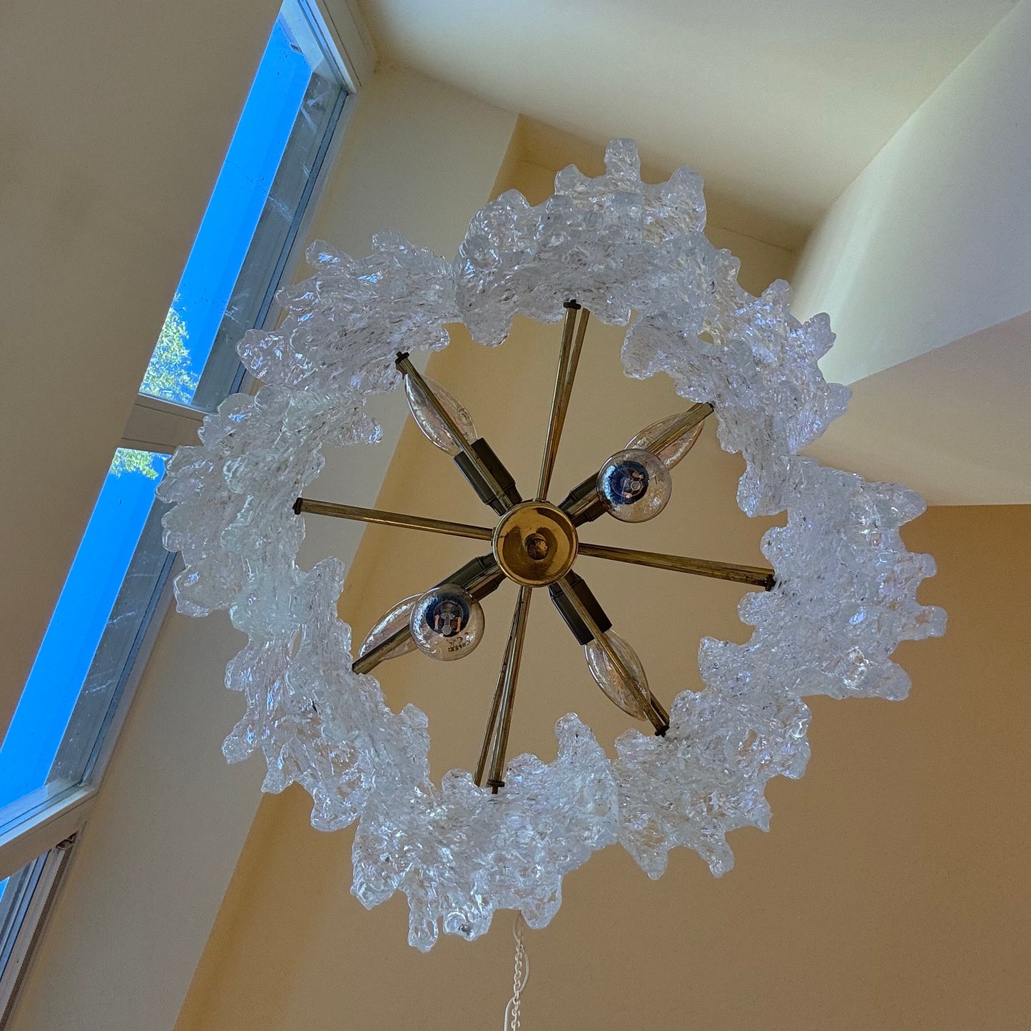 Zeroquattro Milano a Murano ice glass chandelier