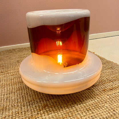 Amber & Milk muranoglass lamp - Roberto Pamio