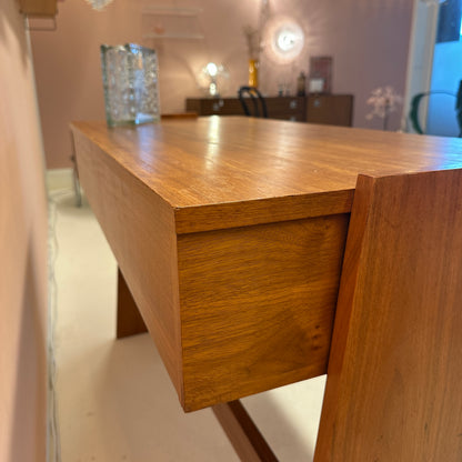 1960s teak desk – brutalist meets art deco