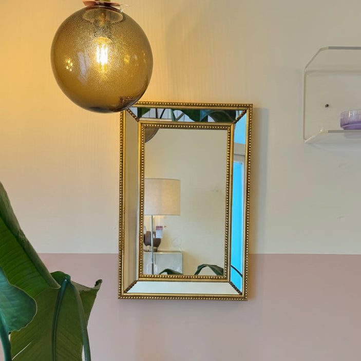 Vintage Wooden mirror with gold leaf Finish