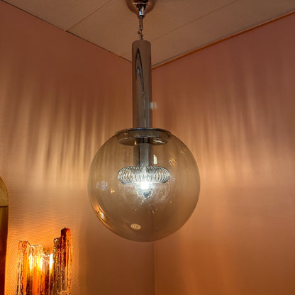 1970 Italian chrome globe light