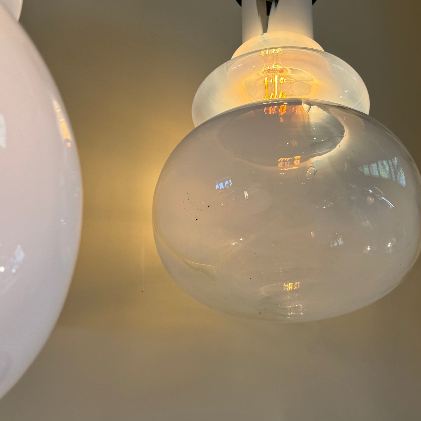 Opaal Murano glazen hanglamp 1979 van Toni Zuccheri VeArt