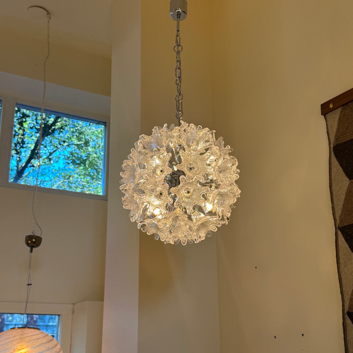 Murano glass flower sputnik chandelier 1960, Paolo Venini VEART
