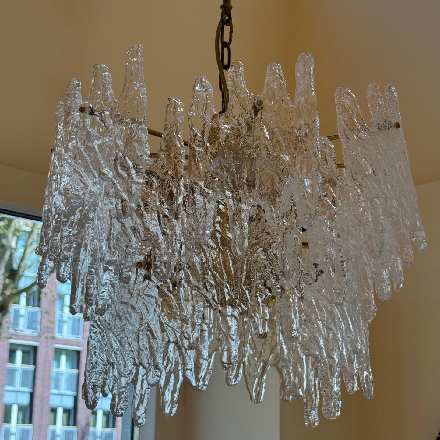 Zeroquattro Milano a Murano ice glass chandelier
