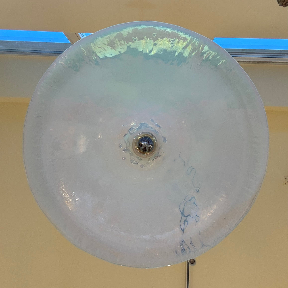 Italian opaline Murano glass pendant light