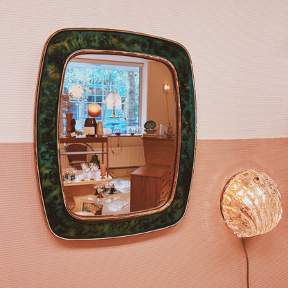 Duitse spiegel gemaakt van keramiek 1960