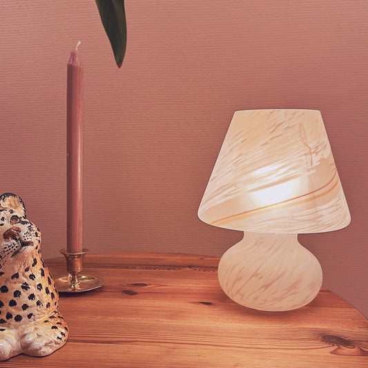 Small Murano mushroom lamp with swirl