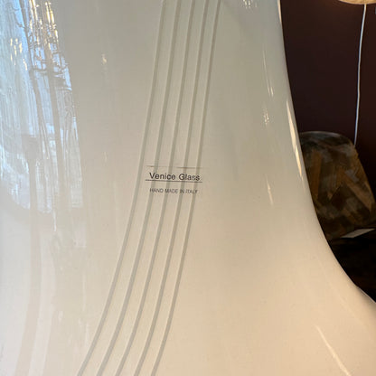 XL Italian Spiral Murano Glass Mushroom table lamp