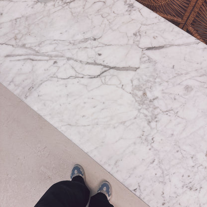 Italian Carrara marble desk