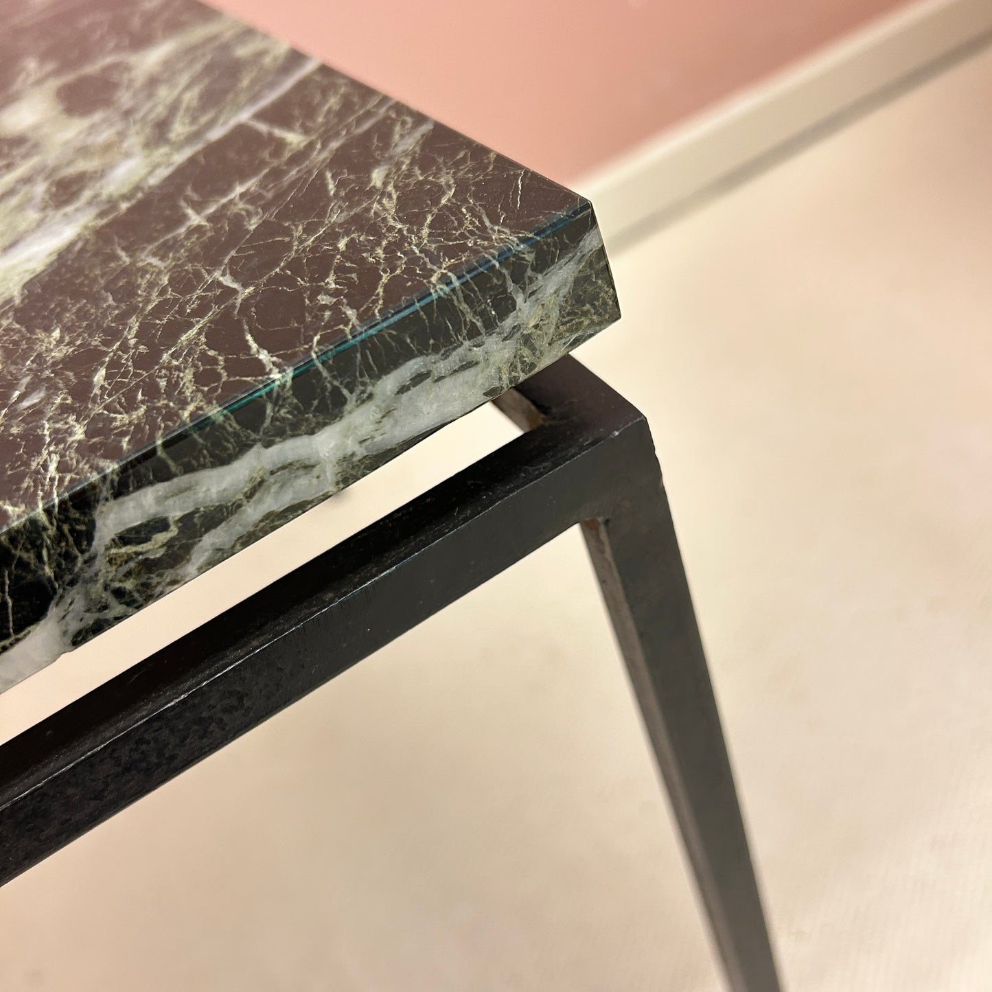 Marble and metal sidetable