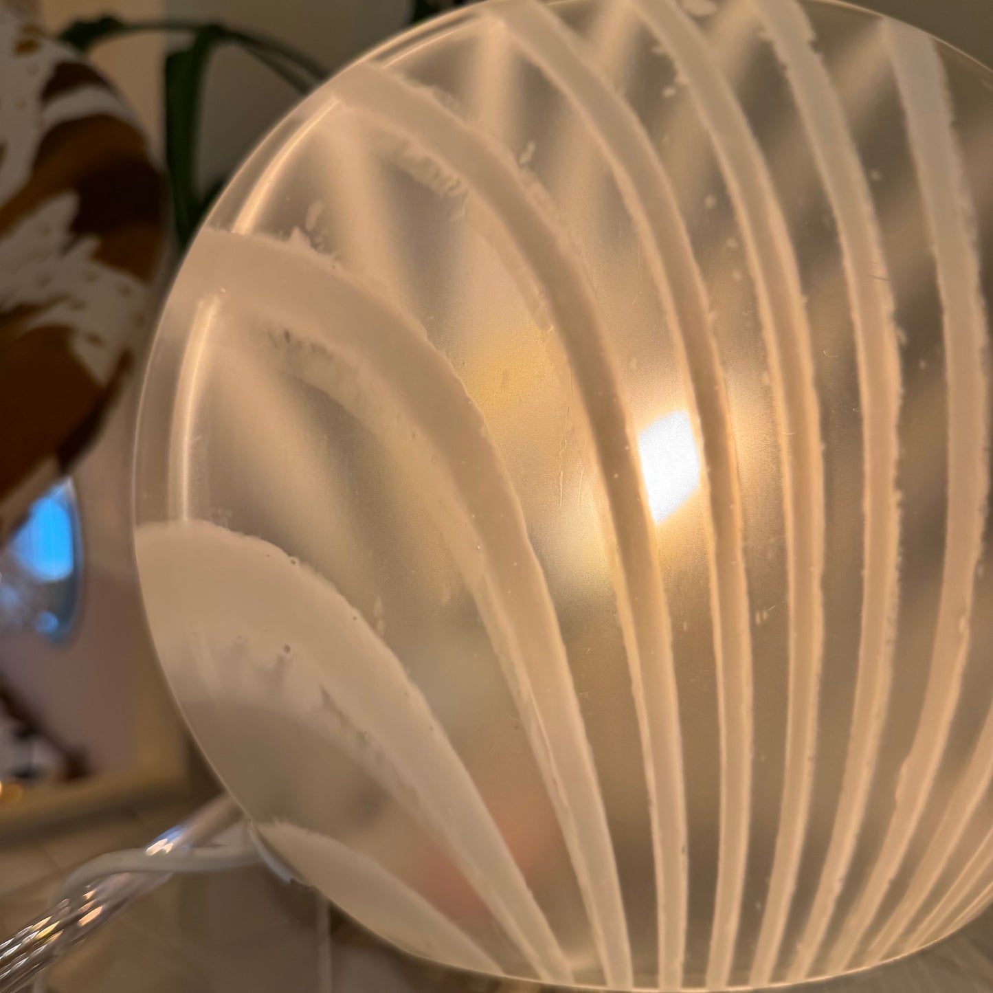 Peill & Putzler zebra glass table lamp