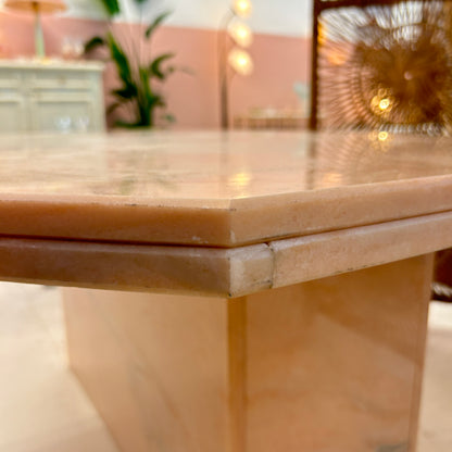 Pink marble coffetable / sidetable