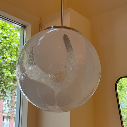 Italian Murano Bubble Glass Globe Pendant