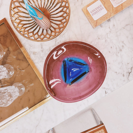 Cute pink and blue dish