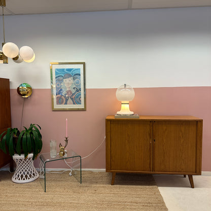 Mid-Century oak sideboard with sliding doors