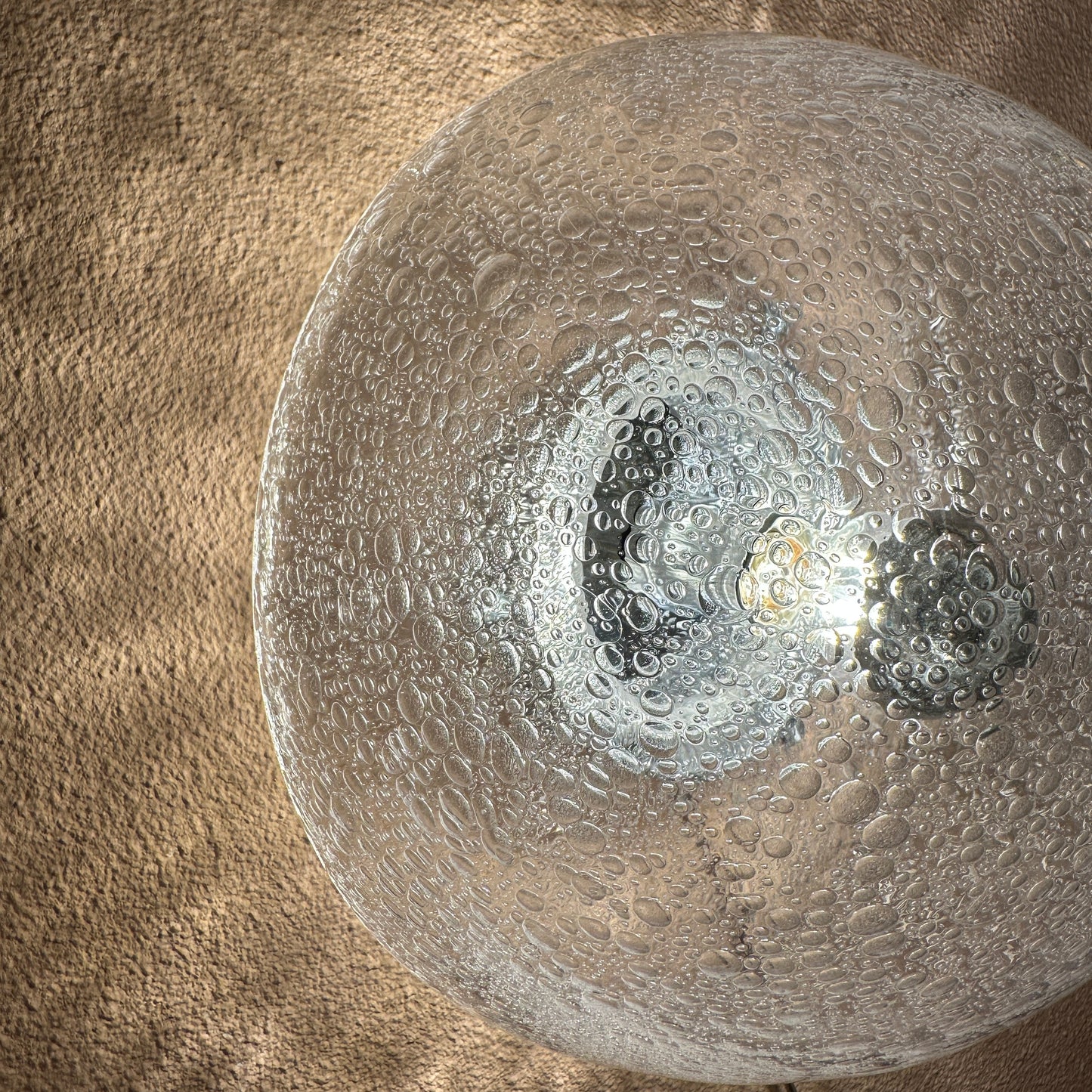 Heavy glass bubble ceiling / wall light