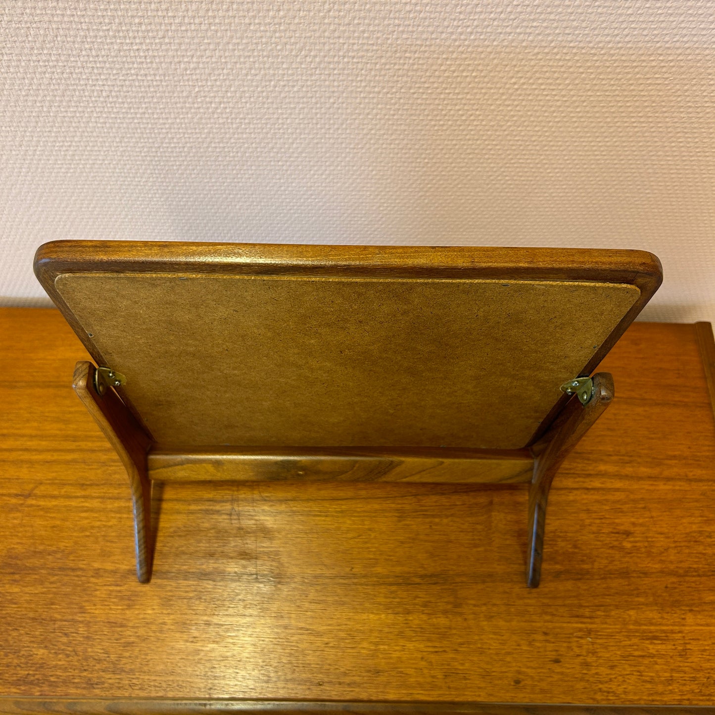 1950's Teak vanity desk mirror