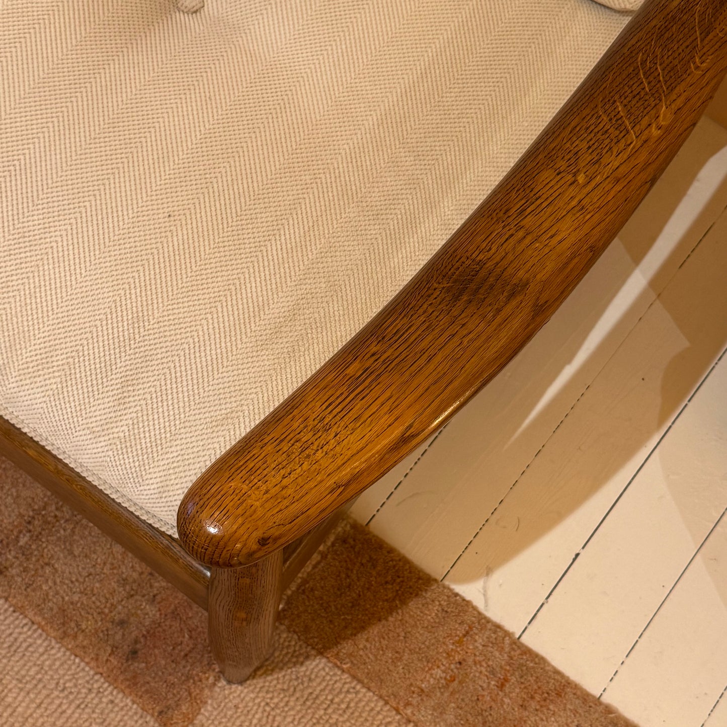 1970s oak modualr lounge sofa set 3 seater