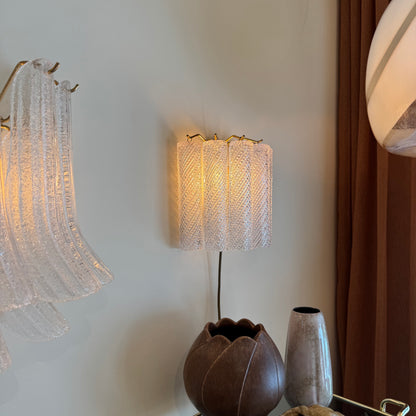 Italian Murano tube glass wall light, 1960s