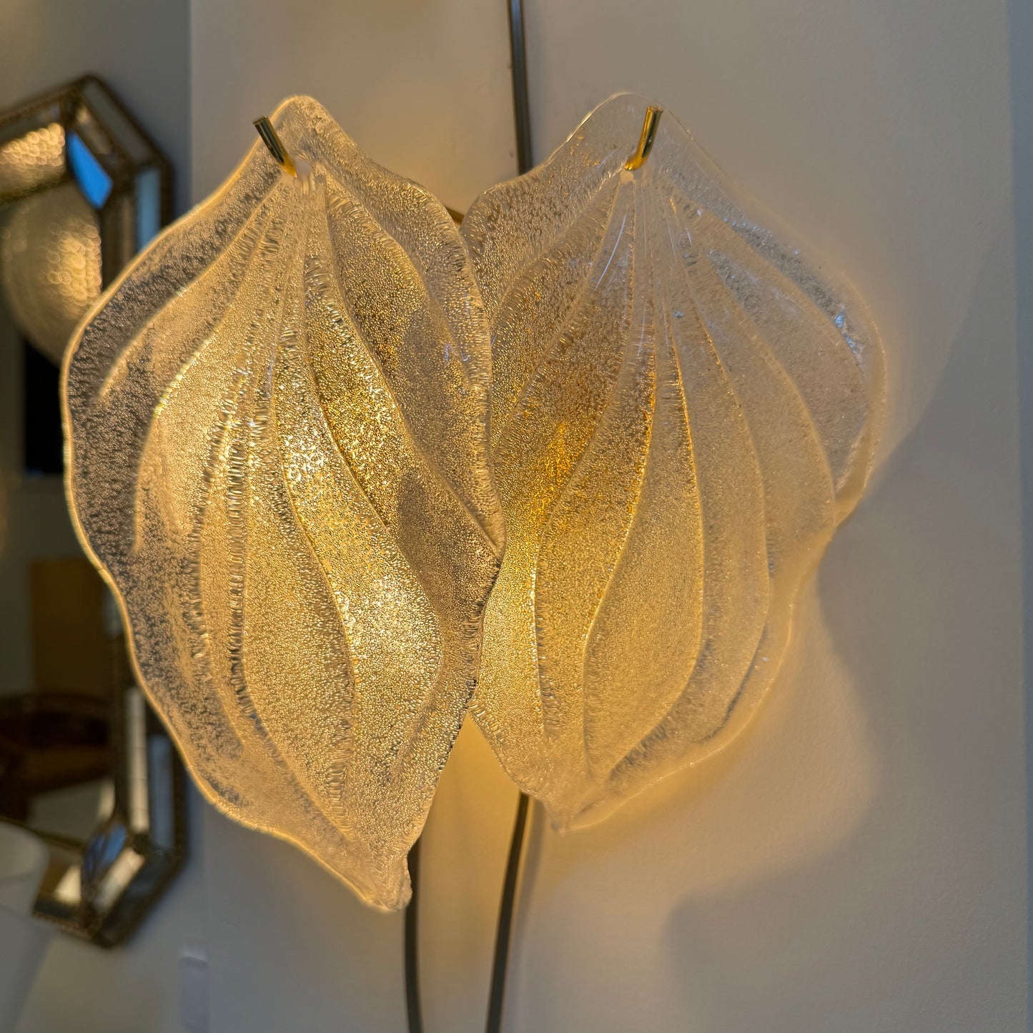 Pair of Murano glass wall sconces by Novaresi, 1970s