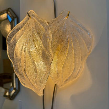 Pair of Murano glass wall sconces by Novaresi, 1970s