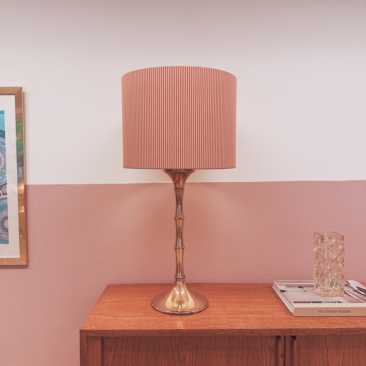 Ingo Maurer brass 'bamboo' table lamp