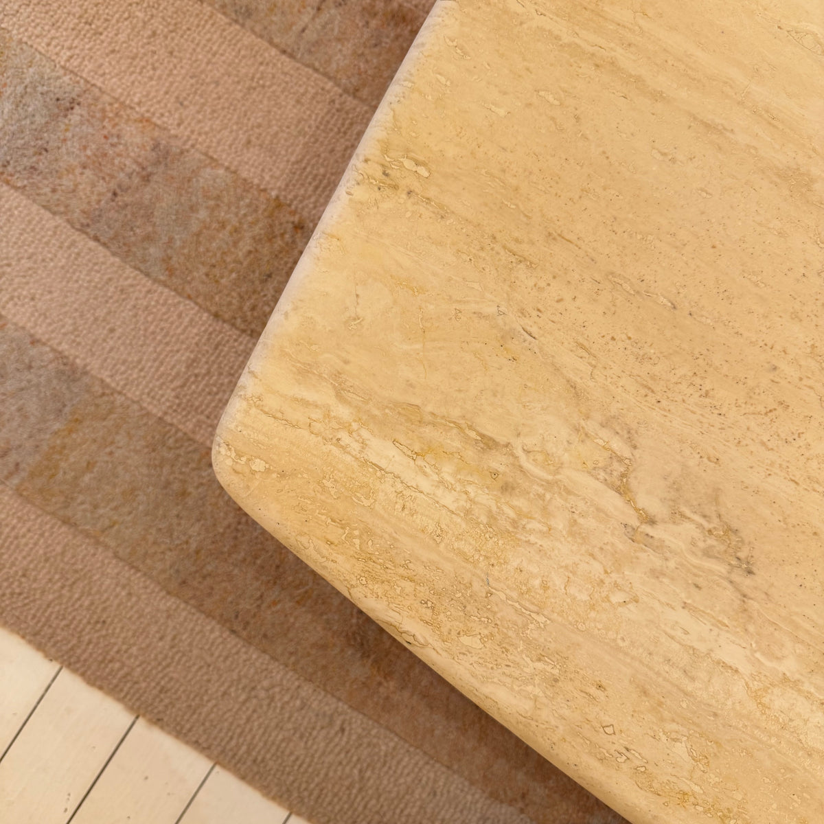 1980s Italian Travertine Coffee Table