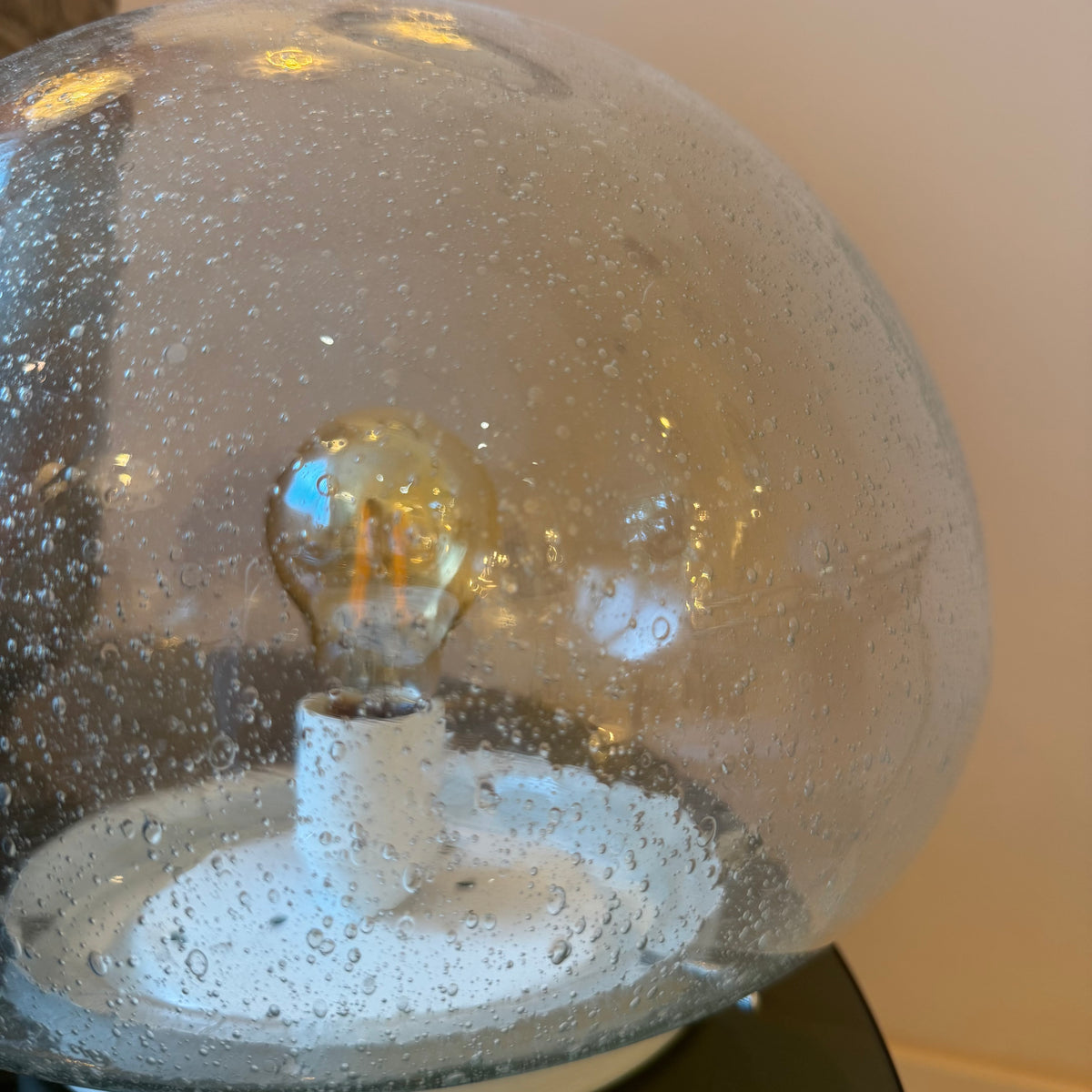 Vintage bubble glass ceiling light, 1970s