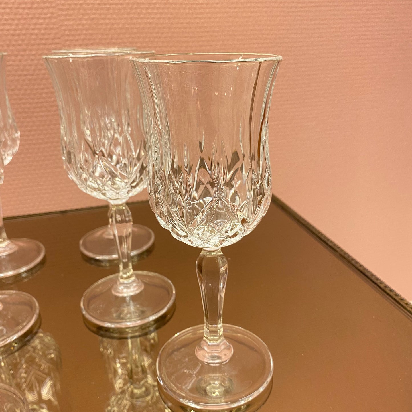 Vintage crystal wine glasses