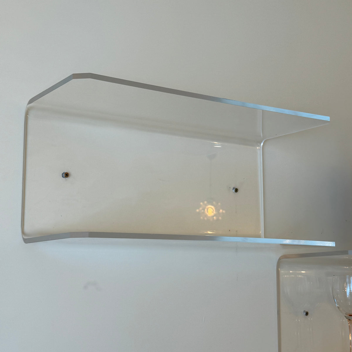 Vintage acrylic space age wall shelf, 1970s