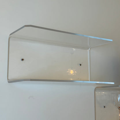 Vintage acrylic space age wall shelf, 1970s