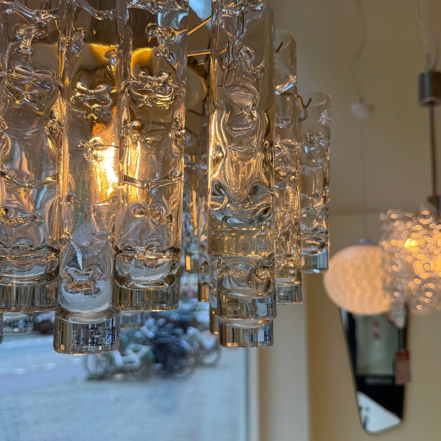 Doria Leuchten Murano Glass Tube Chandelier