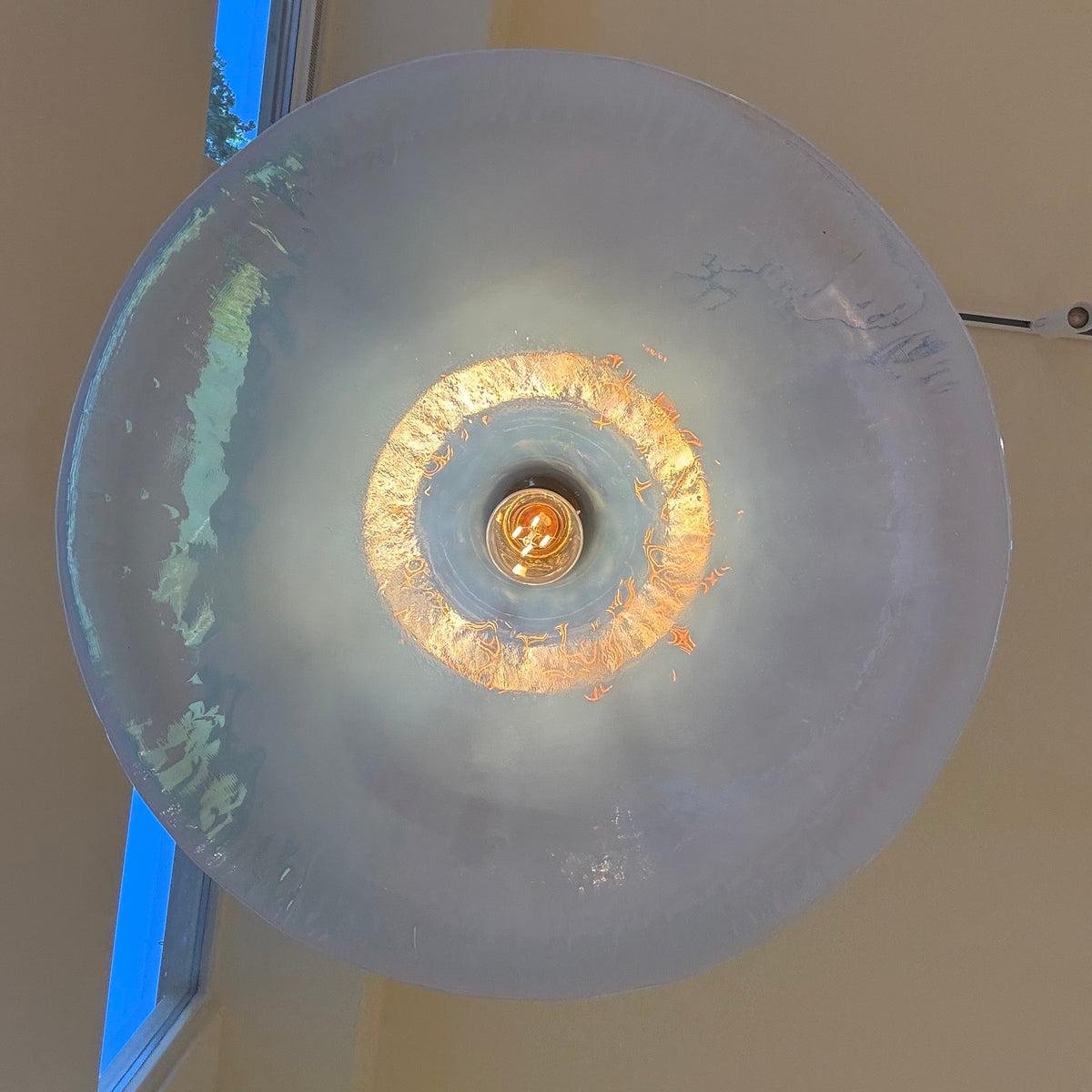 Italian opaline Murano glass pendant light