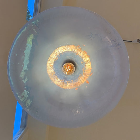 Italian opaline Murano glass pendant light