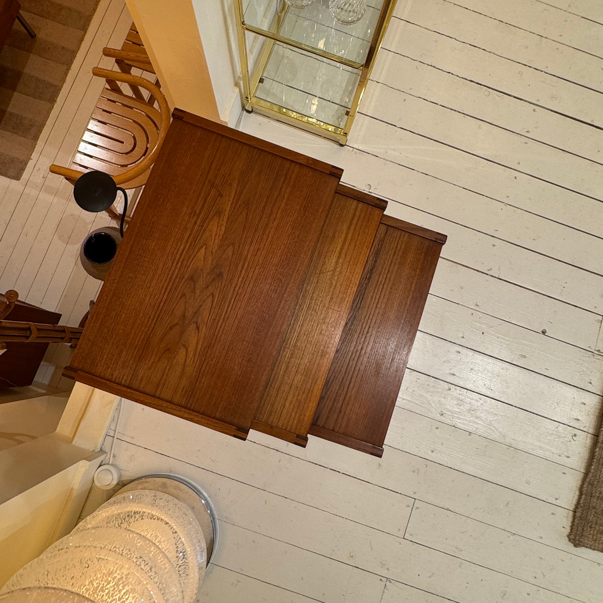 Mid-Century teak wood nesting tables, 1960s