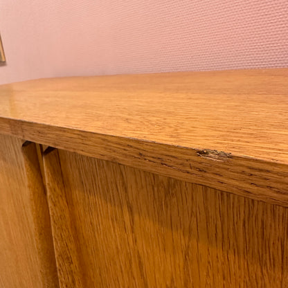 Mid-Century oak sideboard with sliding doors