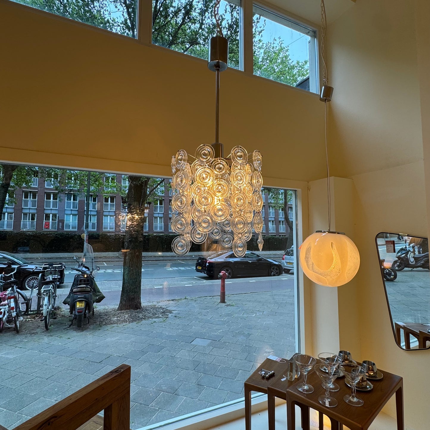 Gaetano Sciolari “Saturn” glass chandelier