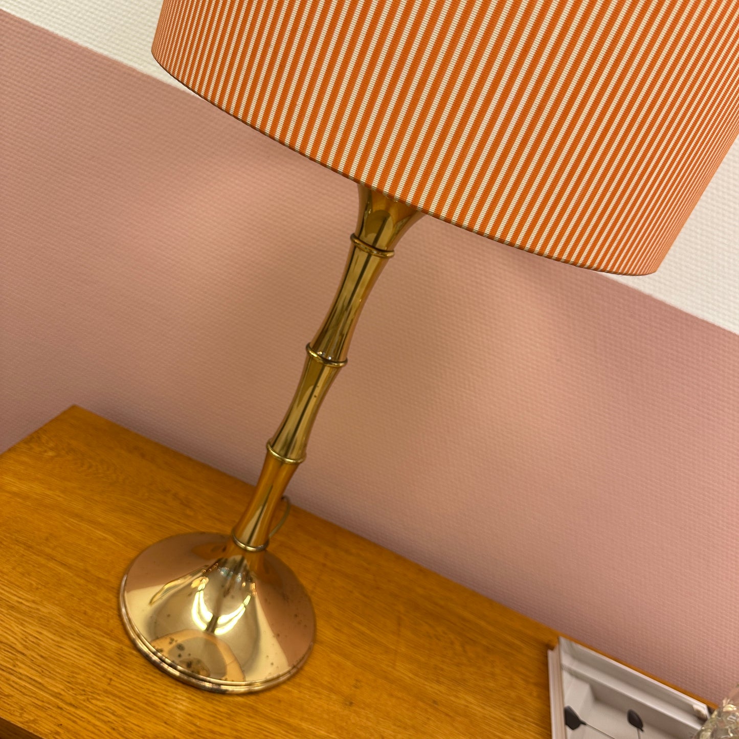 Ingo Maurer brass 'bamboo' table lamp