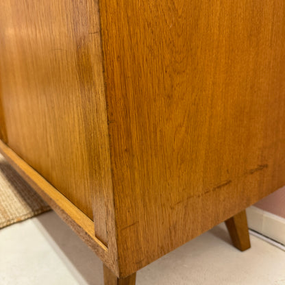 Mid-Century oak sideboard with sliding doors