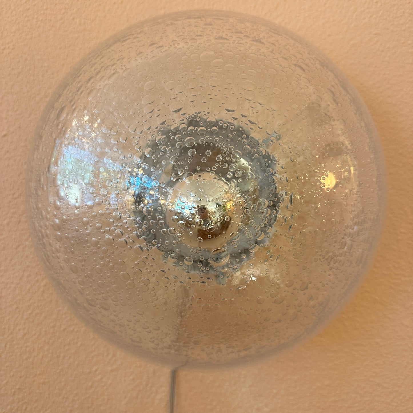 Heavy glass bubble ceiling / wall light