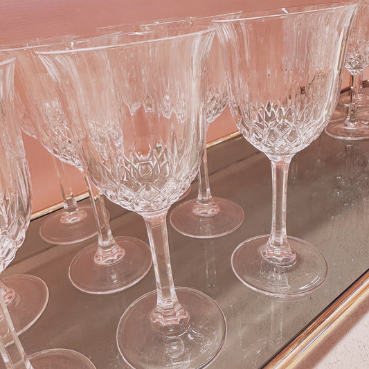 Crystal wine glasses