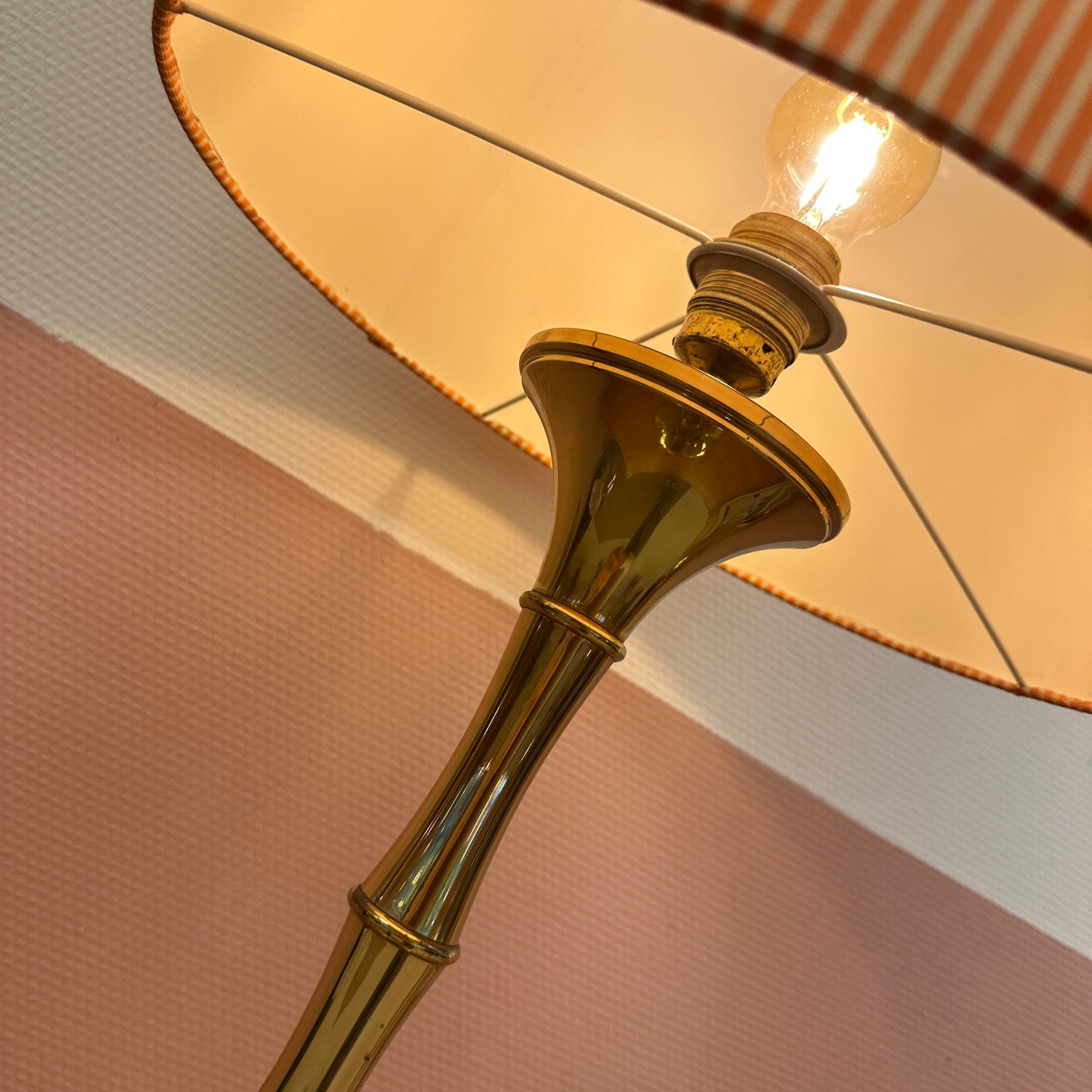 Ingo Maurer brass 'bamboo' table lamp