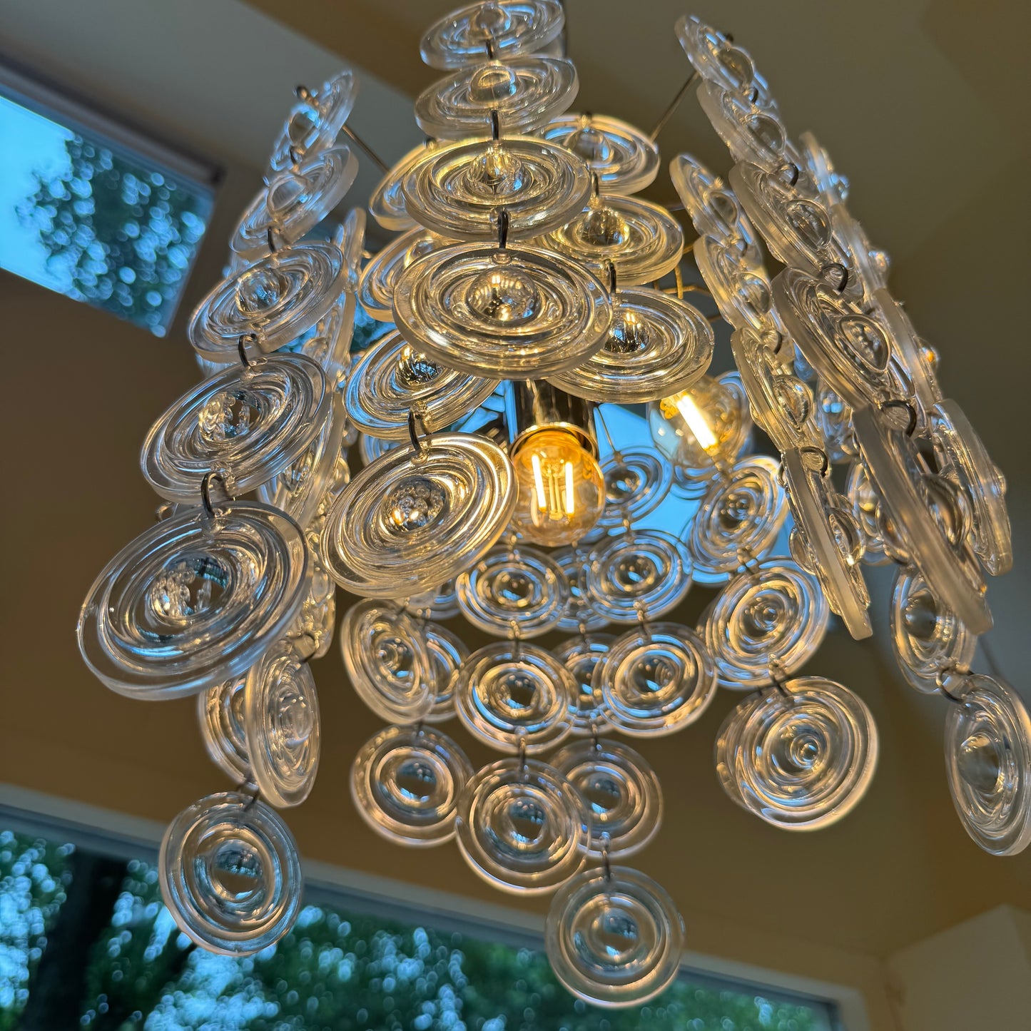 Gaetano Sciolari “Saturn” glass chandelier