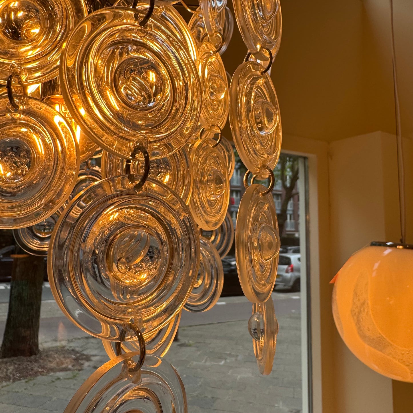 Gaetano Sciolari “Saturn” glass chandelier